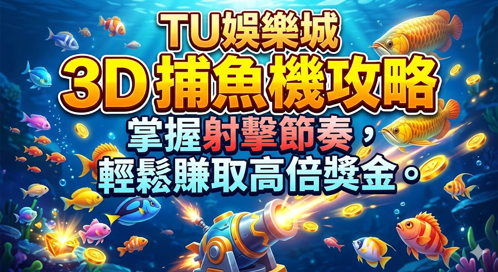 TU娛樂城 3D 捕魚機攻略：掌握射擊節奏，輕鬆賺取高倍獎金。
